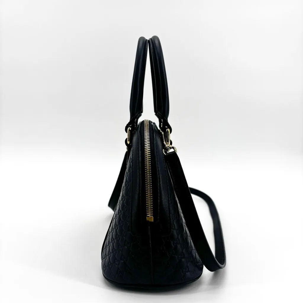 Gucci Microguccissima Mini Dome Shoulder Bag Navy Navy Leather Good - Box View