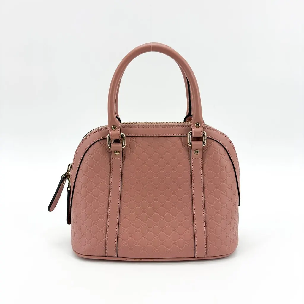 Gucci Microguccissima Mini Dome Shoulder Bag Pink Pink Leather Good - Inside View