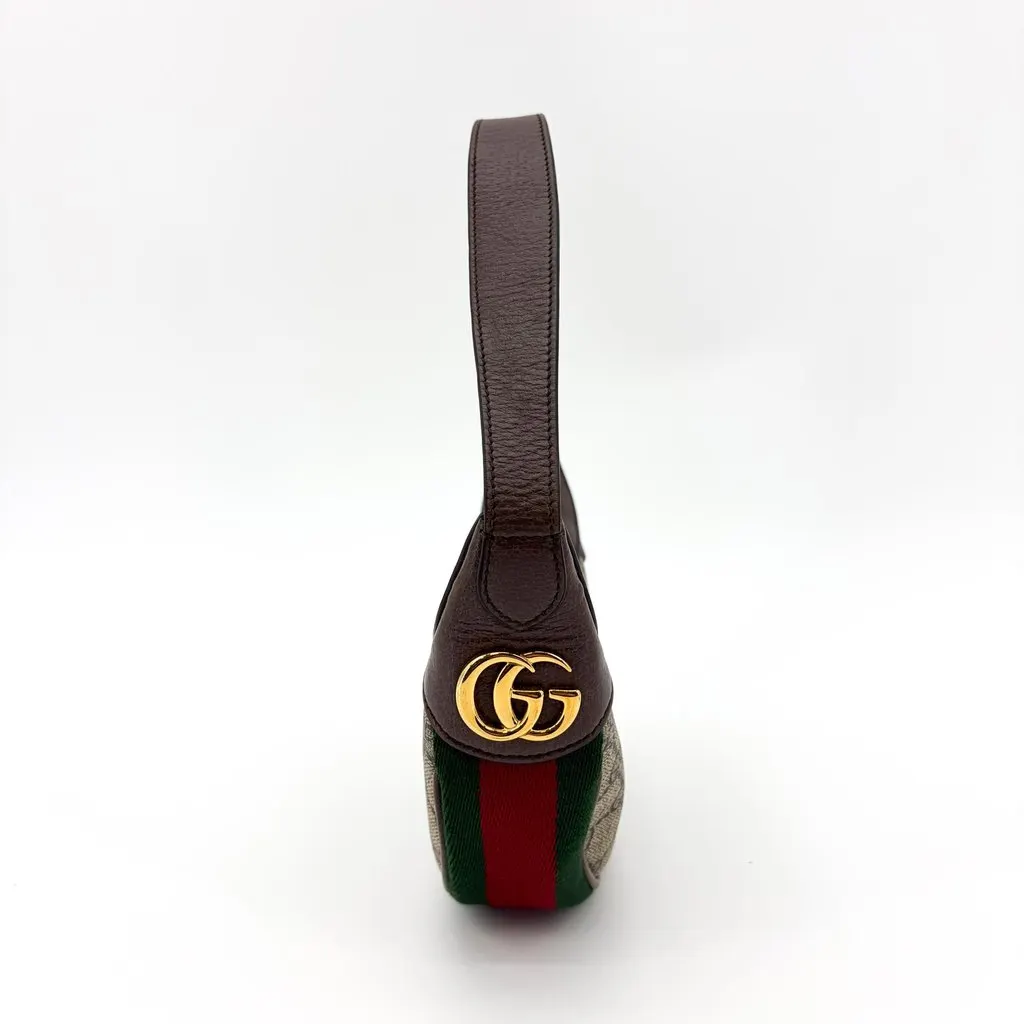 Gucci Ophidia Small GG Shoulder Bag Brown Beige Canvas Good - Inside View