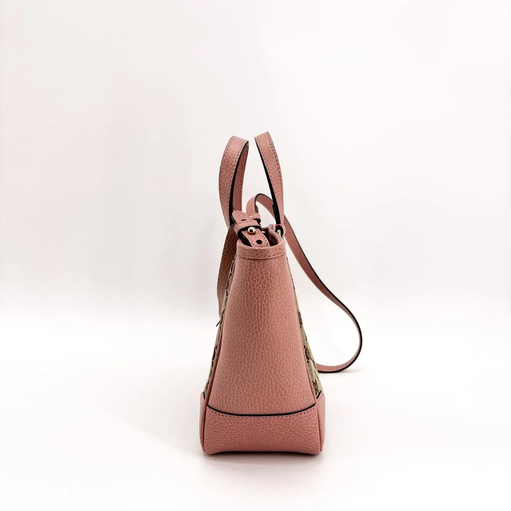 Gucci Bree GG Canvas Small Tote Bag Pink Beige Canvas Good - Box View
