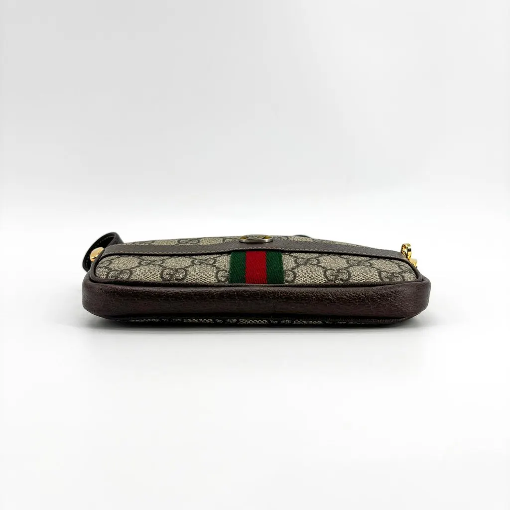 Gucci Ophidia GG Small Shoulder Bag Black Black Canvas Good - Box View