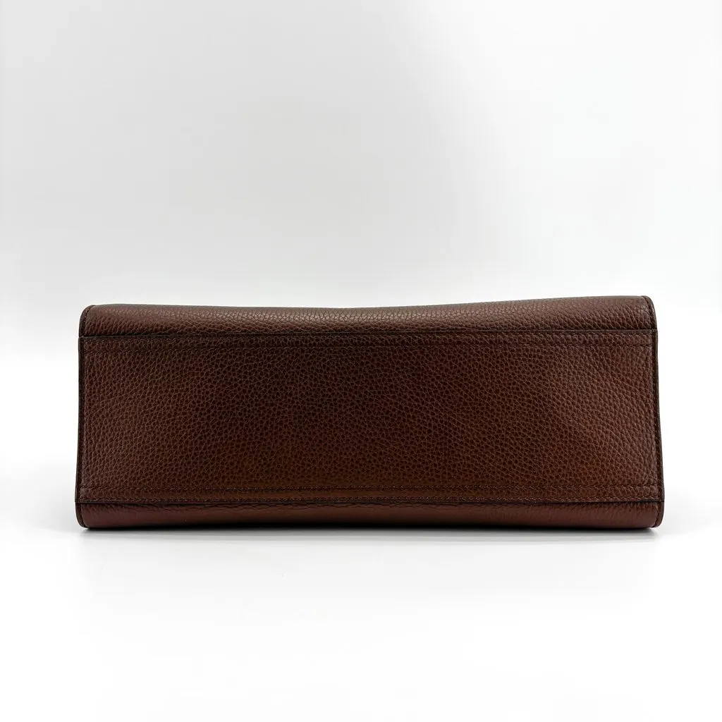Gucci Double G Small Top Handle Bag Brown Brown Leather Good - Box View