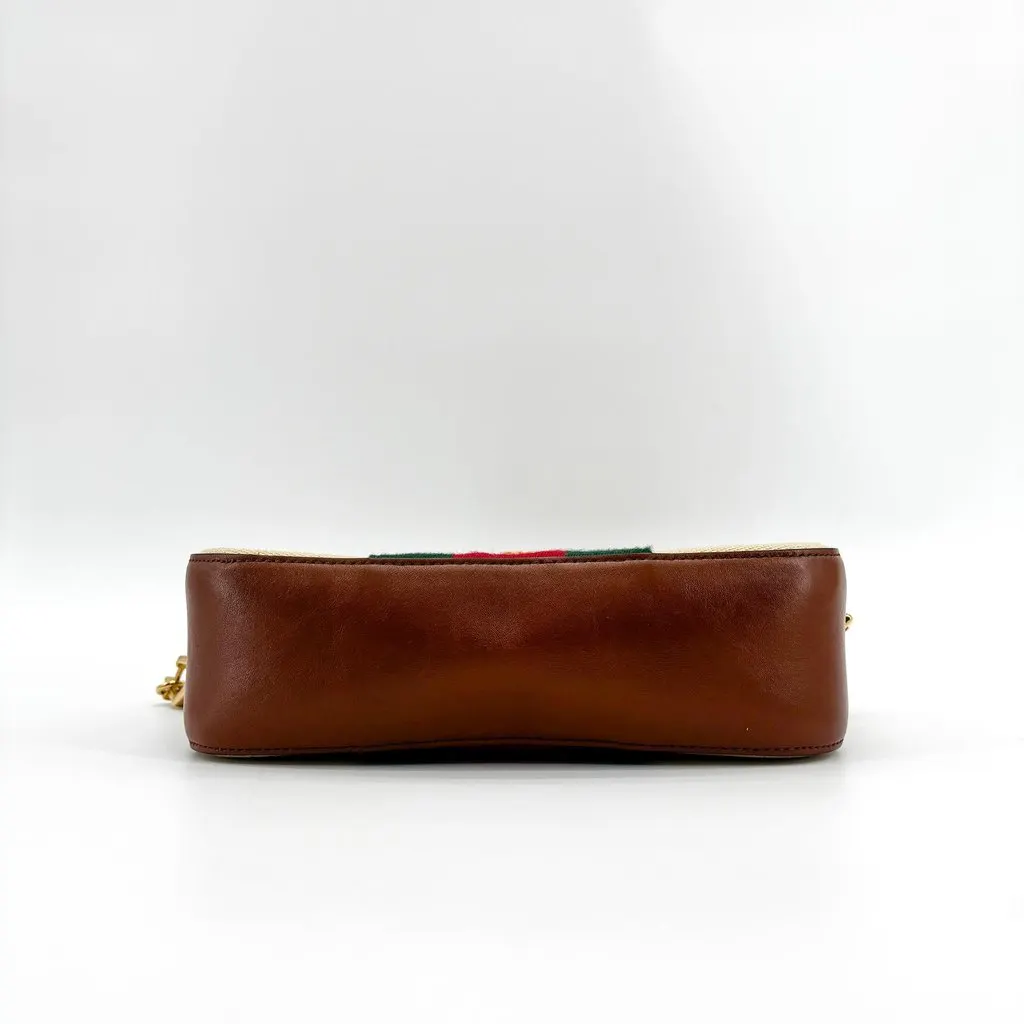 Gucci Ophidia Small Web Canvas Camera Bag Brown Beige Canvas Good - Box View