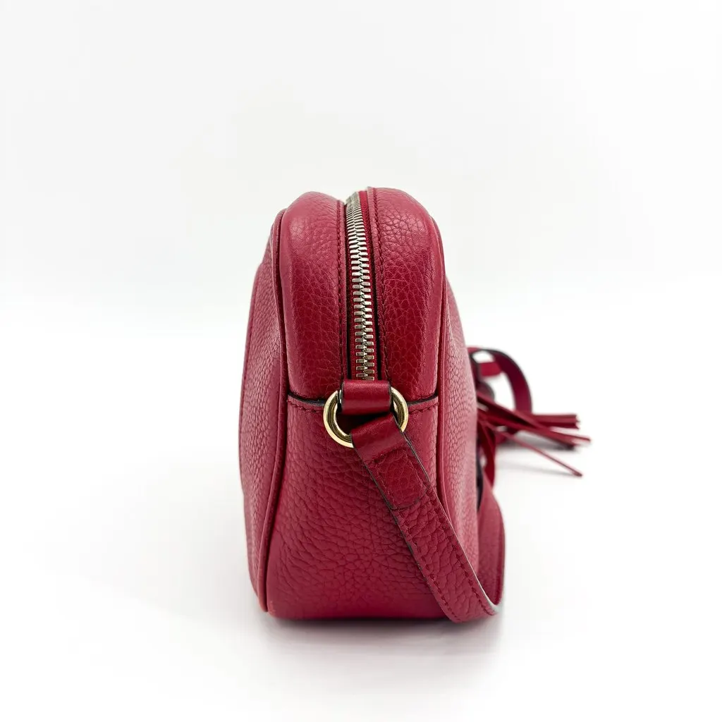 Gucci Soho Disco Shoulder Bag Red Red Leather Good - Inside View