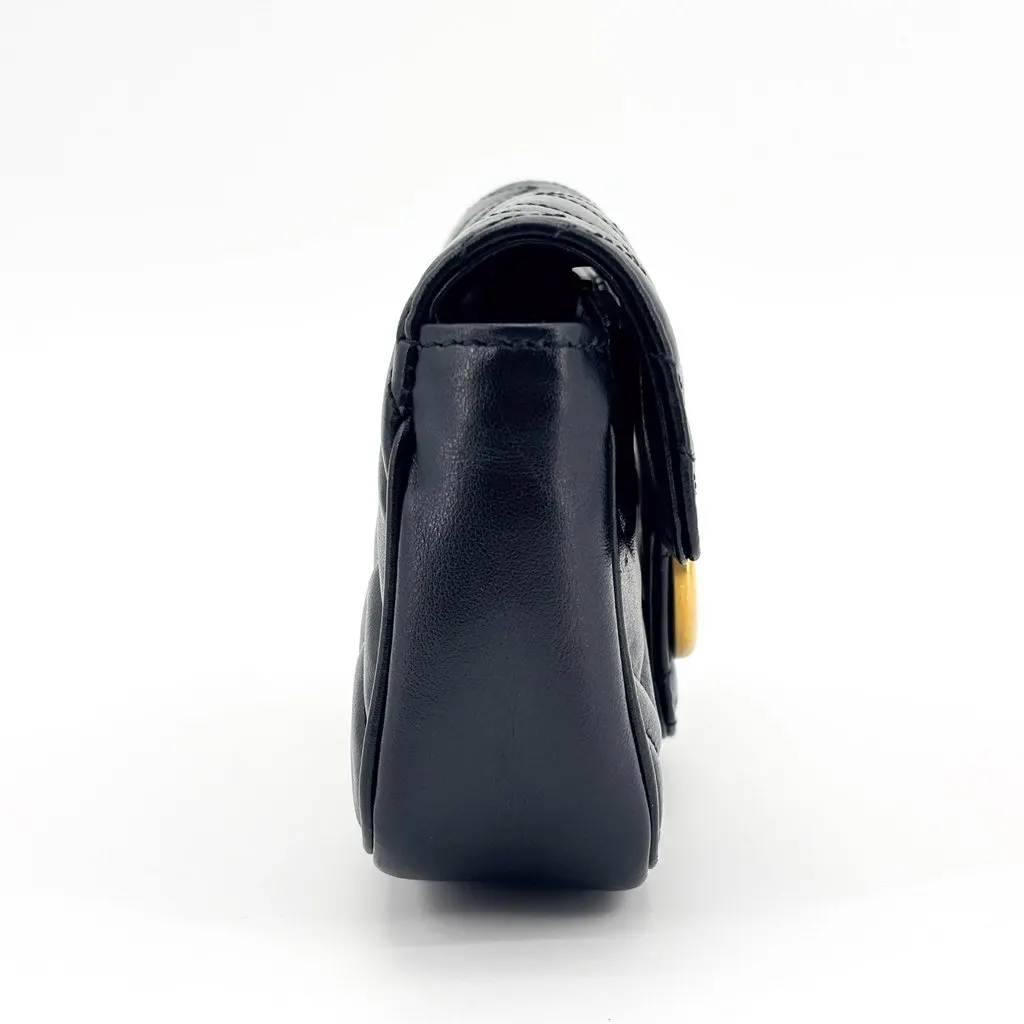 Gucci GG Marmont Matelasse Super Mini Bag Black Black Leather Good - Inside View