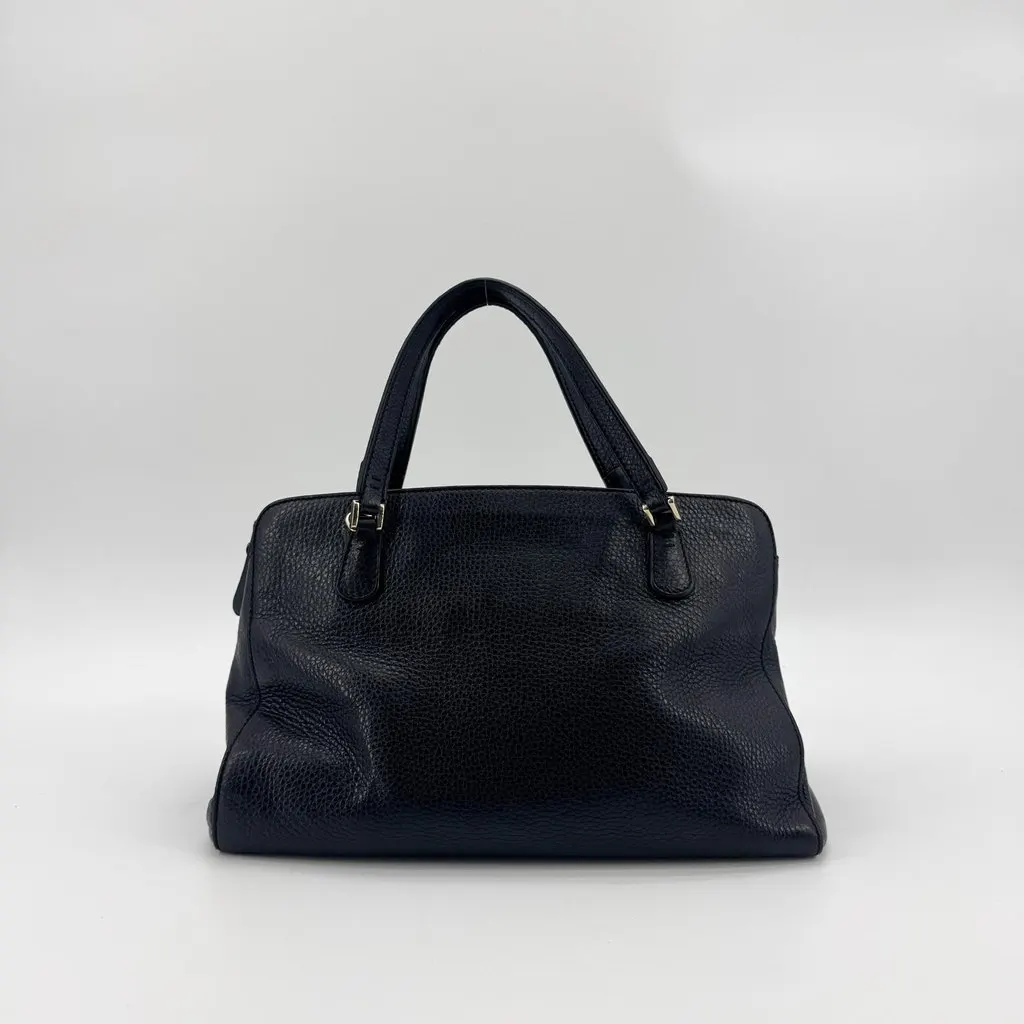 Gucci Soho Leather Top Handle Bag Black Black Leather Good - Inside View