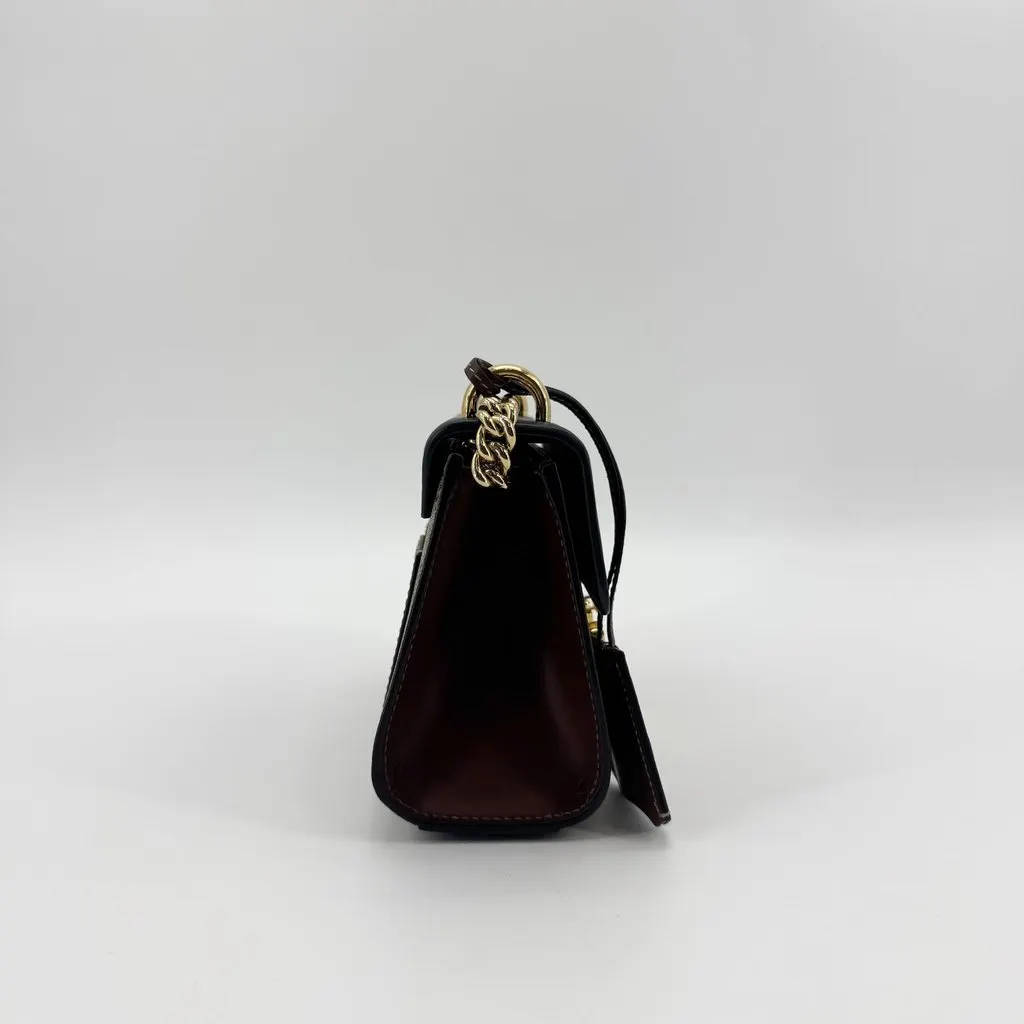 Gucci Padlock GG Small Shoulder Bag Black Beige Canvas Good - Box View
