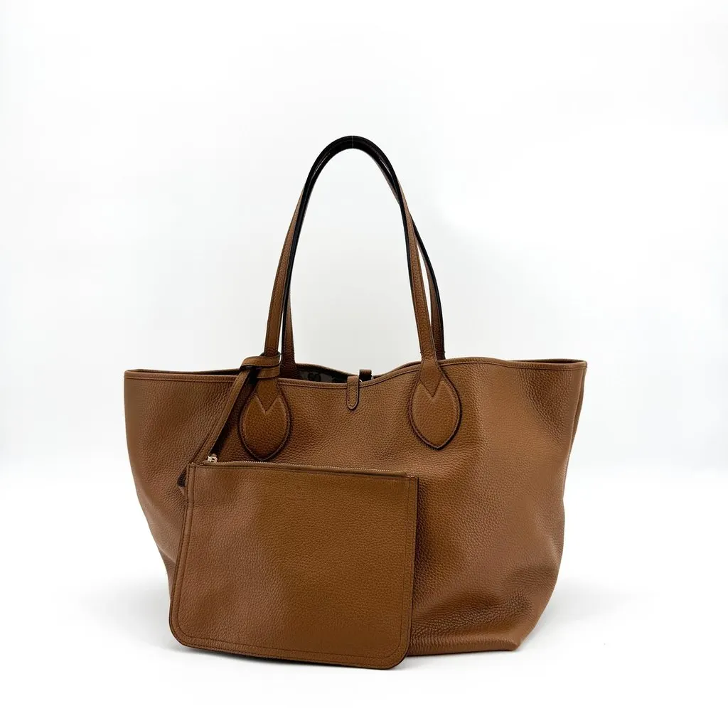 Gucci Medium Reversible Leather Tote Bag Brown Brown Leather Very good - Inside View