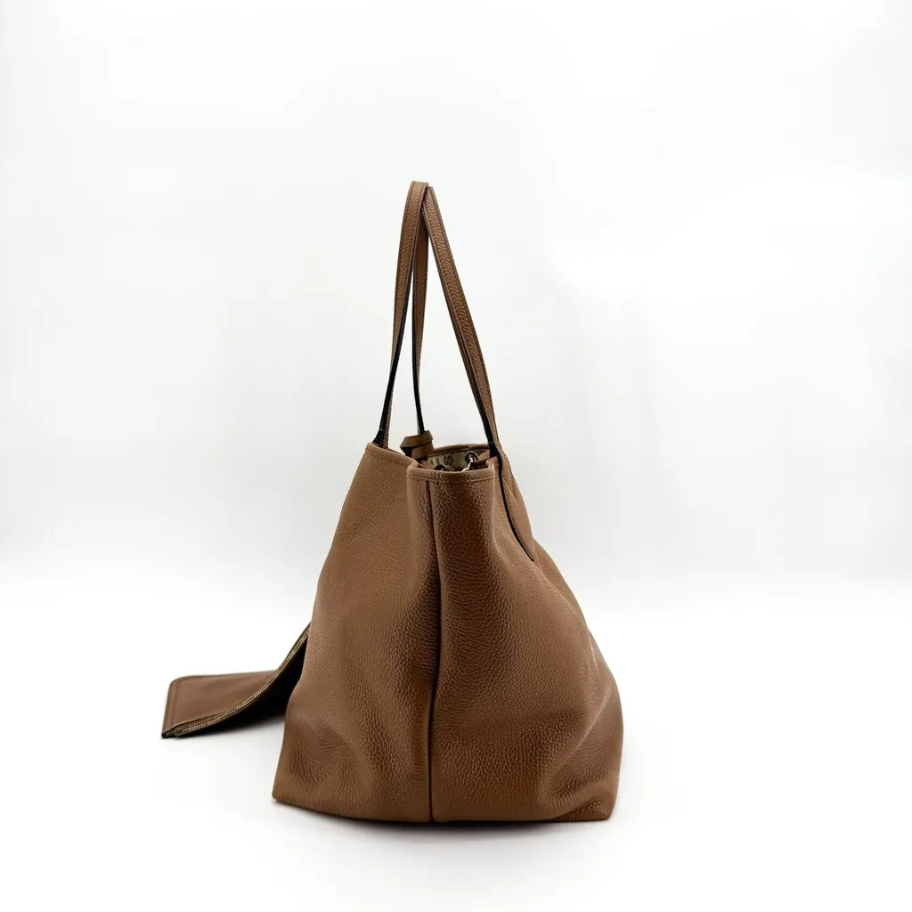 Gucci Medium Reversible Leather Tote Bag Brown Brown Leather Very good - Box View