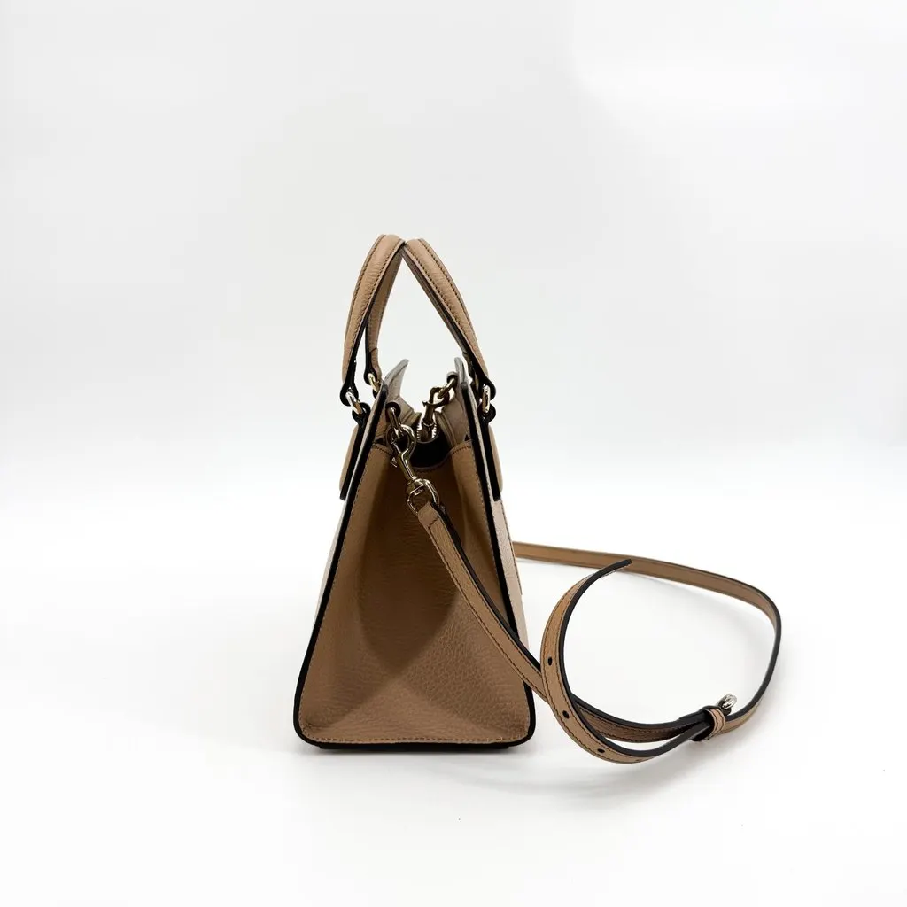 Gucci Interlocking G Small Top Handle Shoulder Bag Brown Brown Leather Very good - Model View