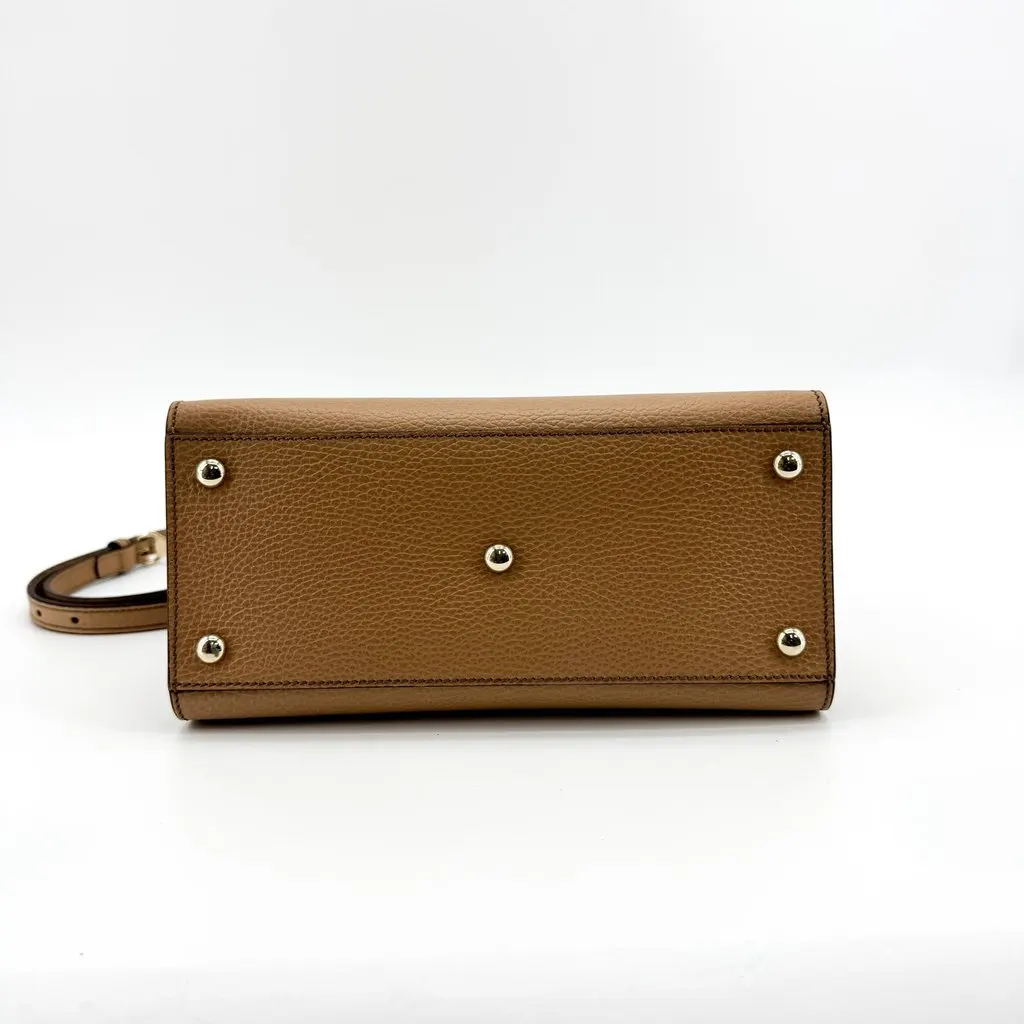 Gucci Interlocking G Small Top Handle Shoulder Bag Brown Brown Leather Very good - Box View