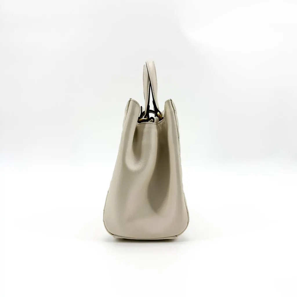 Gucci GG Marmont Matelasse Small Top Handle Bag Ivory MultiColor Leather Very good - Box View