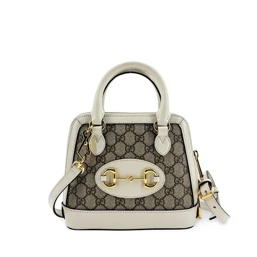 Gucci Horsebit 1955 Mini Top Handle Bag White