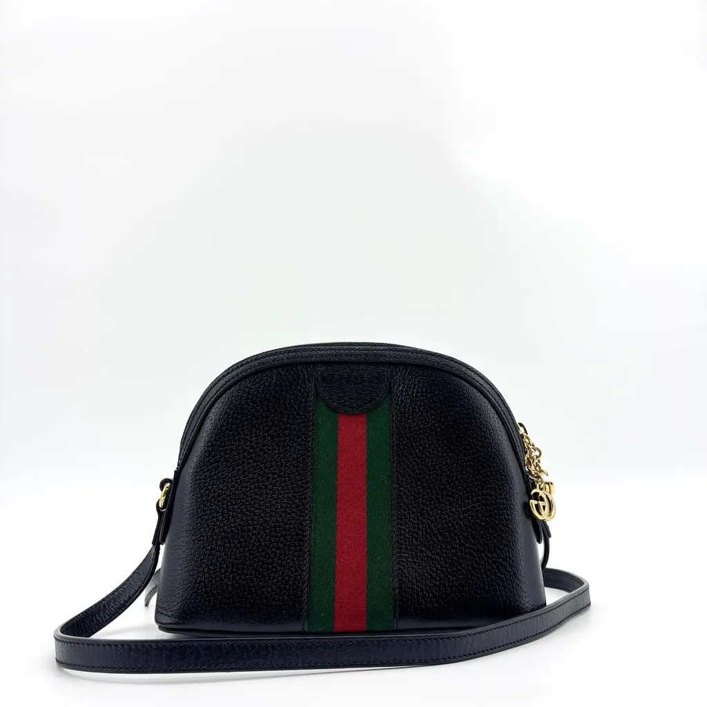 Gucci Ophidia Small Shoulder Bag Black Black Leather Good - Back View