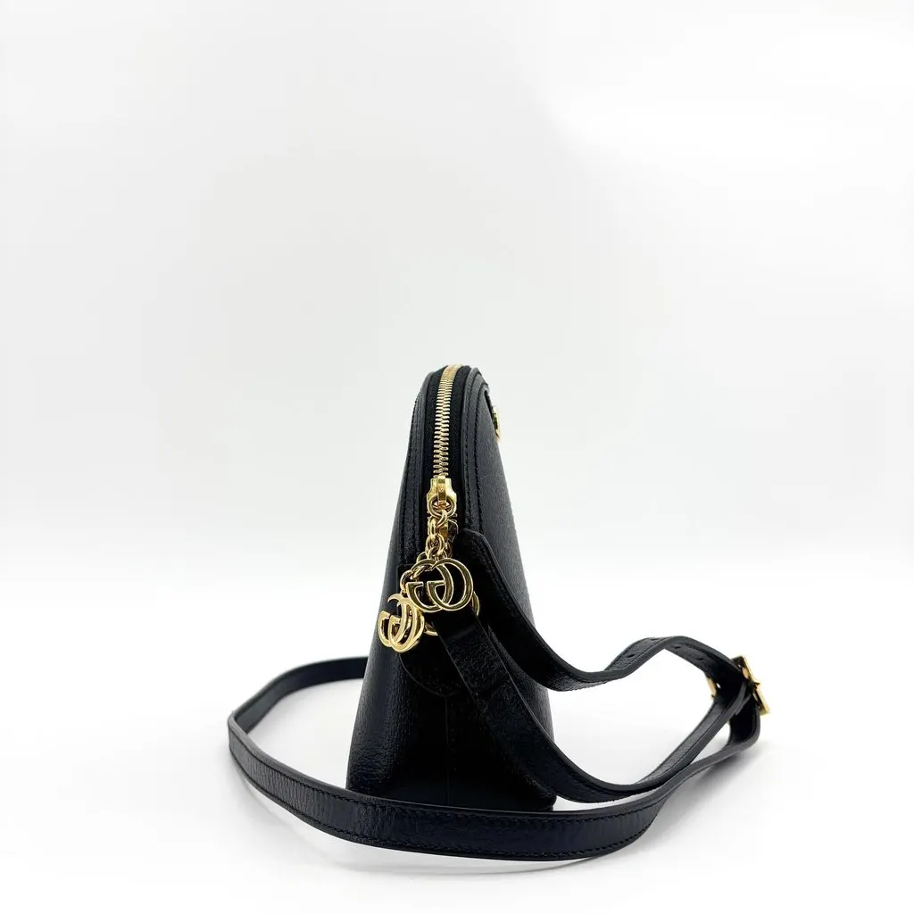Gucci Ophidia Small Shoulder Bag Black Black Leather Good - Model View