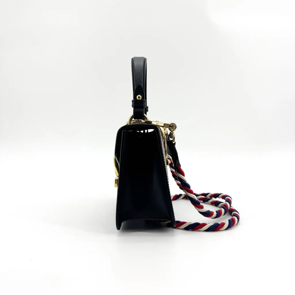 Gucci Sylvie Mini Top Handle Bag Black Black Leather Very good - Back View