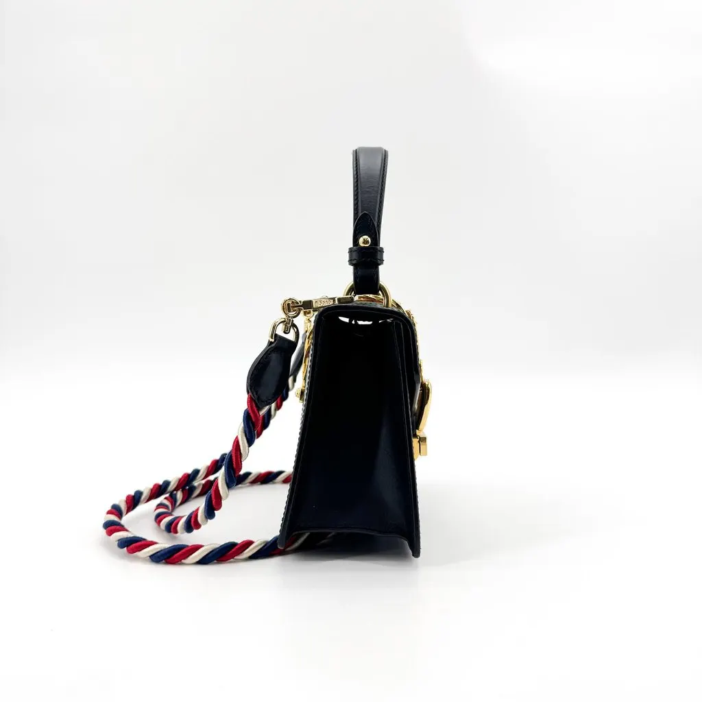 Gucci Sylvie Mini Top Handle Bag Black Black Leather Very good - Inside View