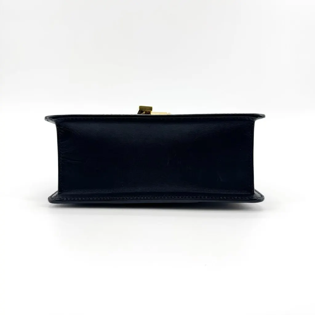 Gucci Sylvie Mini Top Handle Bag Black Black Leather Very good - Box View