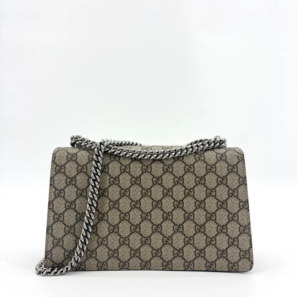 Gucci Dionysus GG Supreme Small Shoulder Bag Red Beige Canvas Very good - Inside View