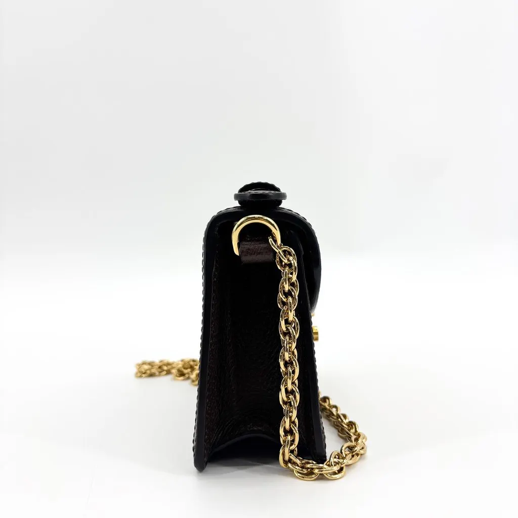 Gucci Ophidia GG Mini Chain Shoulder Bag Brown Beige Canvas Good - Box View