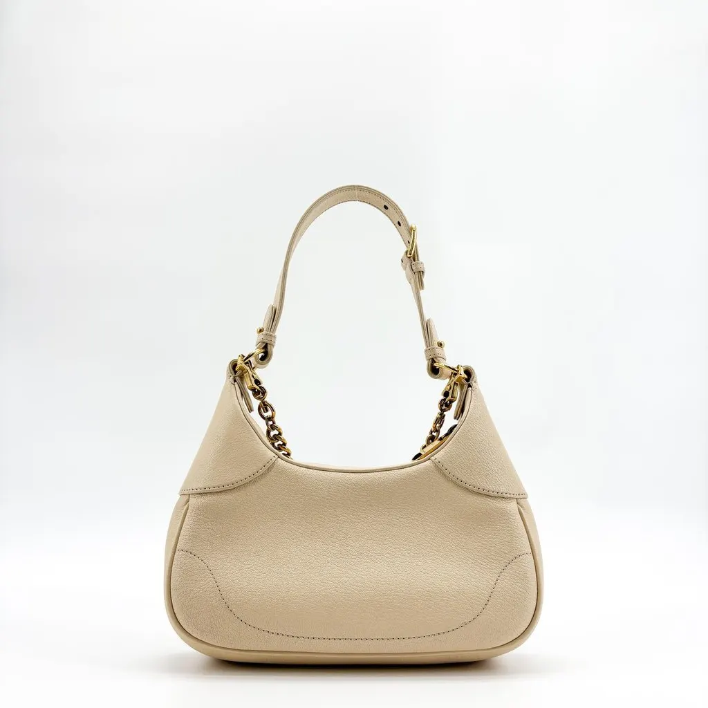 Gucci Aphrodite Small Shoulder Bag Beige Beige Leather Good - Inside View