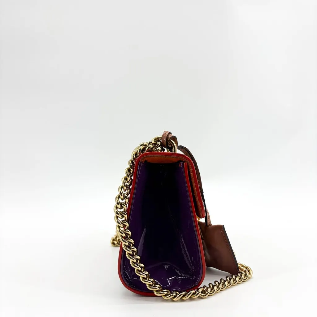 Gucci Padlock GG Small Shoulder Bag Brown Red Beige Canvas Fair - Box View