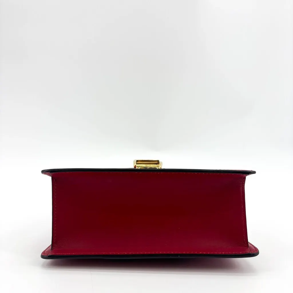 Gucci Sylvie Mini Top Handle Bag Red Gold Leather Very good - Box View