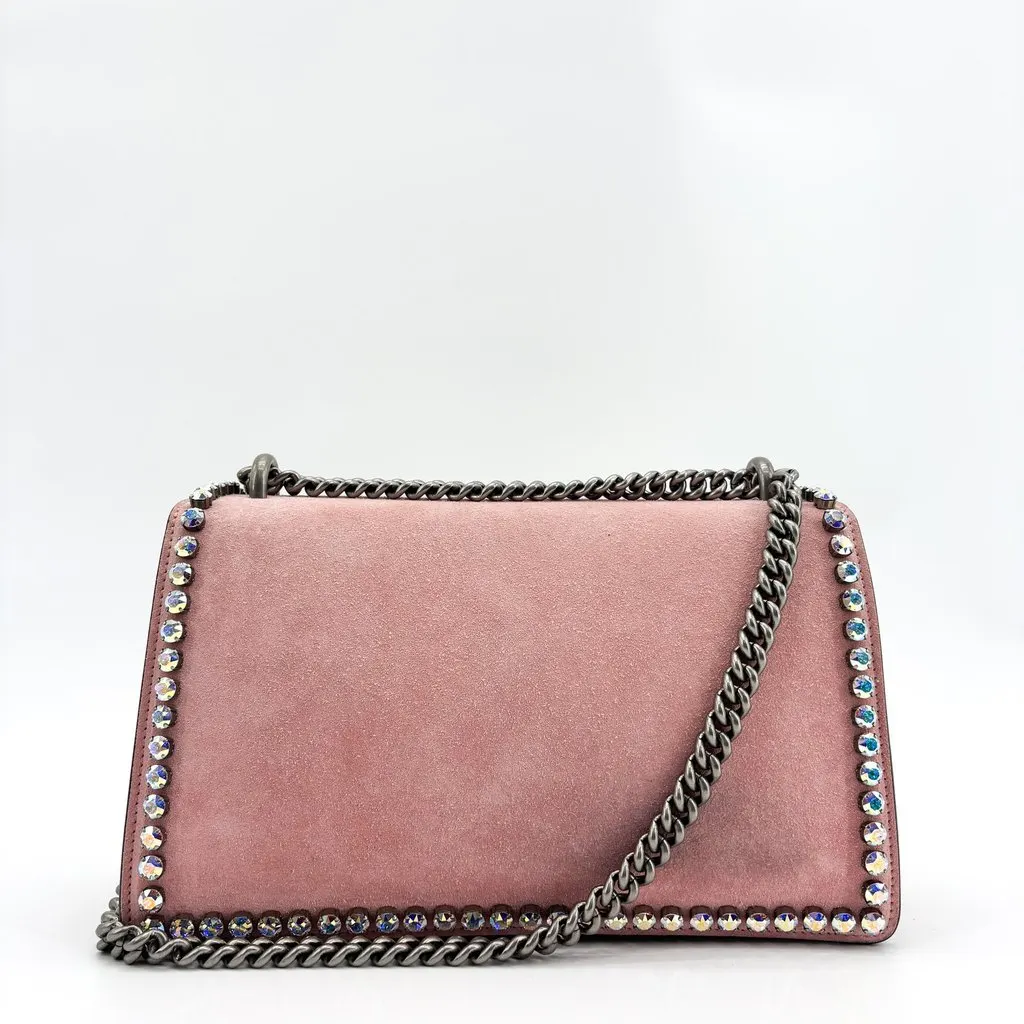 Gucci Dionysus Mini Pink Suede Crystal Shoulder Bag Pink Suede Good - Inside View