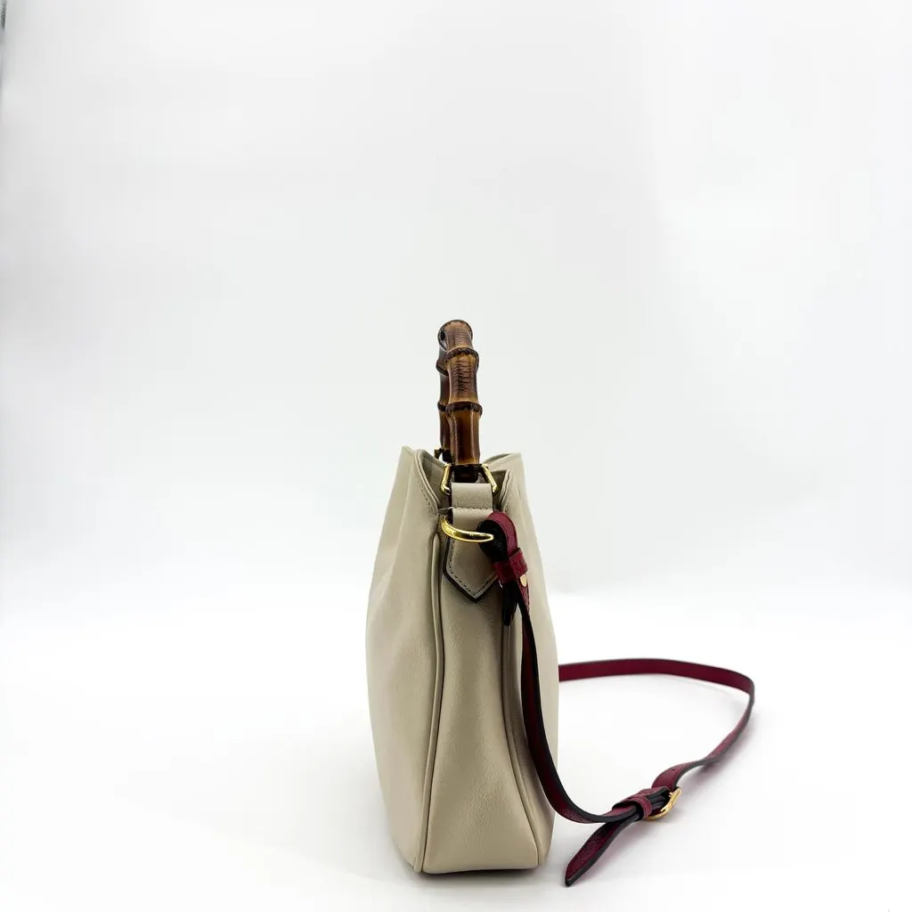 Gucci Diana Bamboo Leather Shoulder Bag Beige Leather Good - Inside View