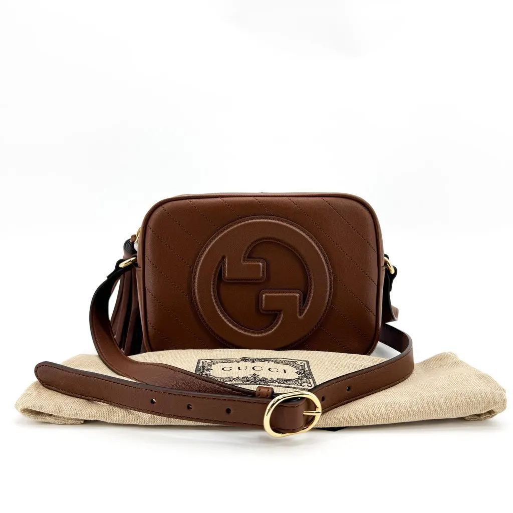Gucci Blondie Small Camera Bag Brown Brown Leather Very good - Back View