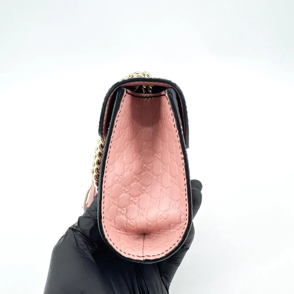 Gucci Microguccissima Emily Mini Chain Shoulder Bag Pink Pink Leather Very good - Model View