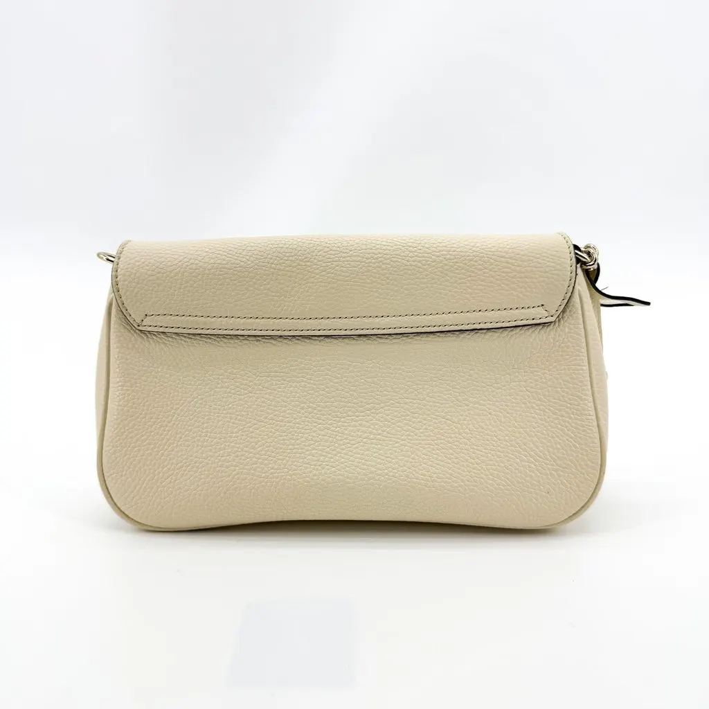 Gucci Soho Leather Tassel Chain Crossbody Bag Beige Leather Good - Inside View