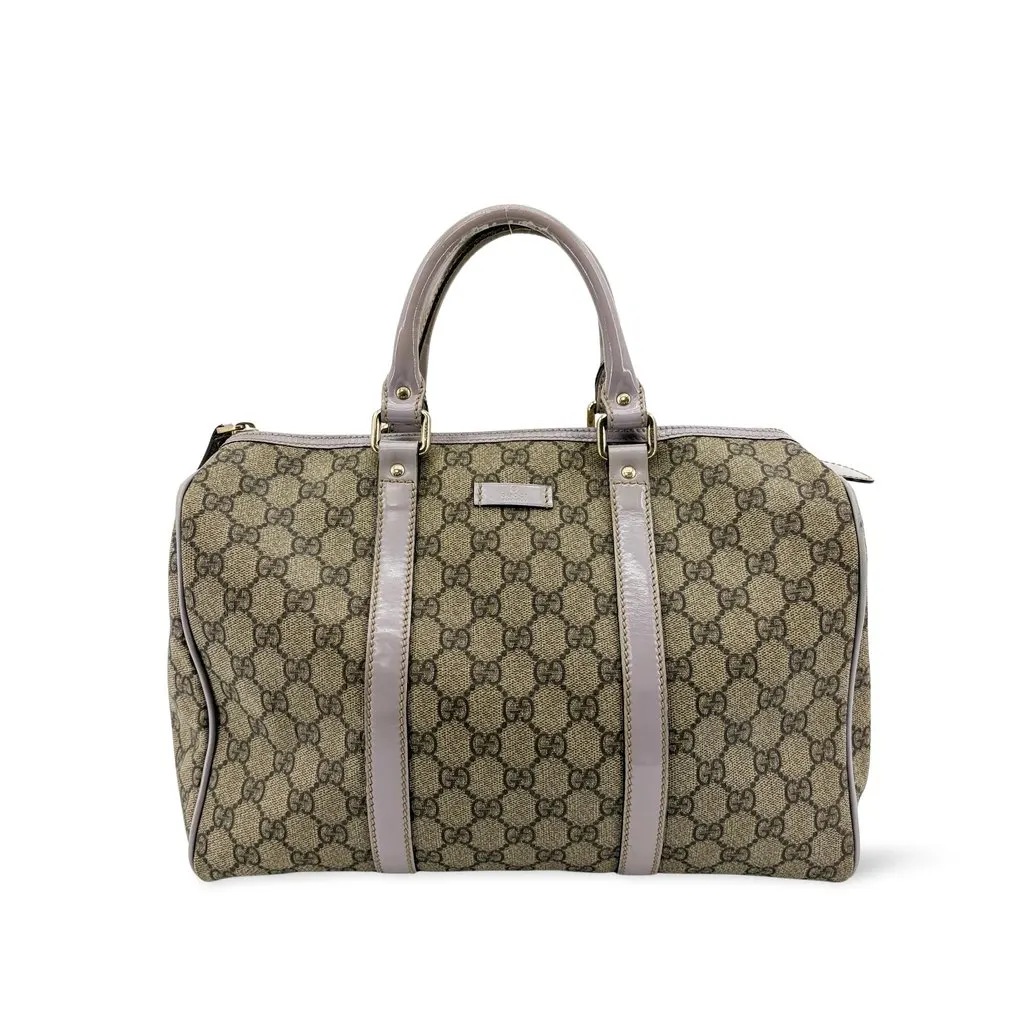Gucci GG Plus Joy Boston Bag Beige Canvas Fair - Front View
