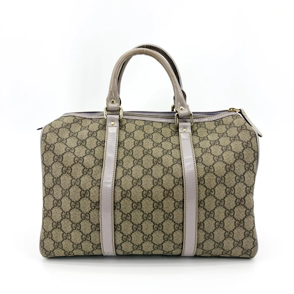 Gucci GG Plus Joy Boston Bag Beige Canvas Fair - Back View
