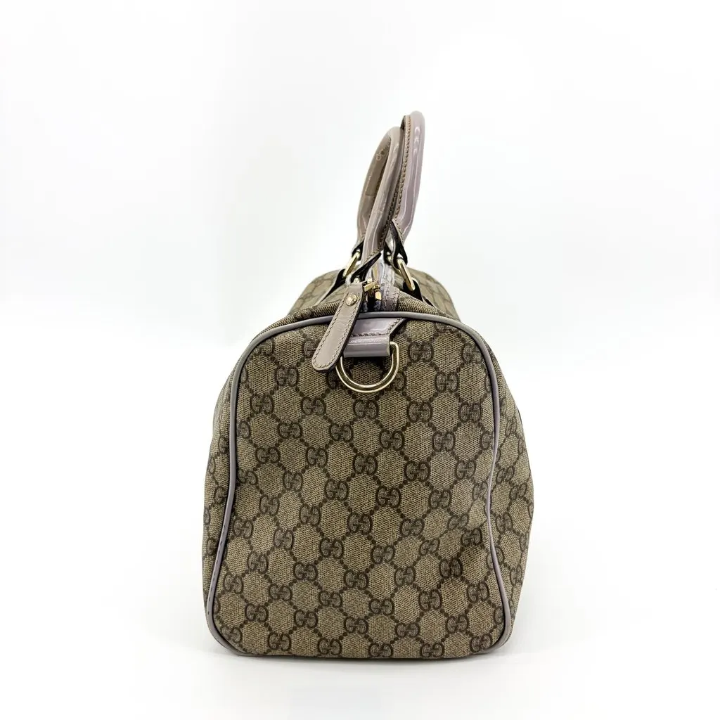 Gucci GG Plus Joy Boston Bag Beige Canvas Fair - Model View