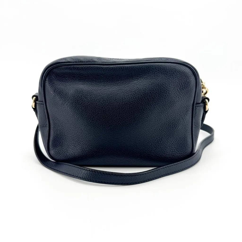 Gucci Soho Disco Shoulder Bag Navy Navy Leather Good - Inside View