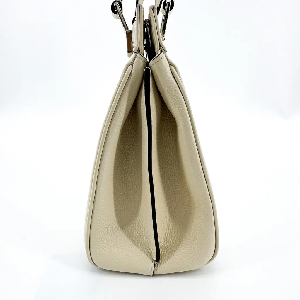 Gucci Zumi Small Top Handle Bag Ivory Gold Leather Very good - Model View
