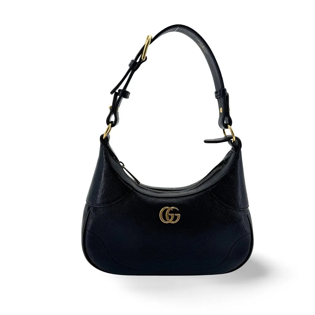 Gucci Aphrodite Small Shoulder Bag Black Black Leather Good - Front View