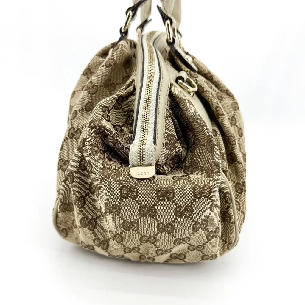 Gucci Sukey GG Canvas Medium Tote Bag Beige Ivory Beige Canvas Good - Inside View