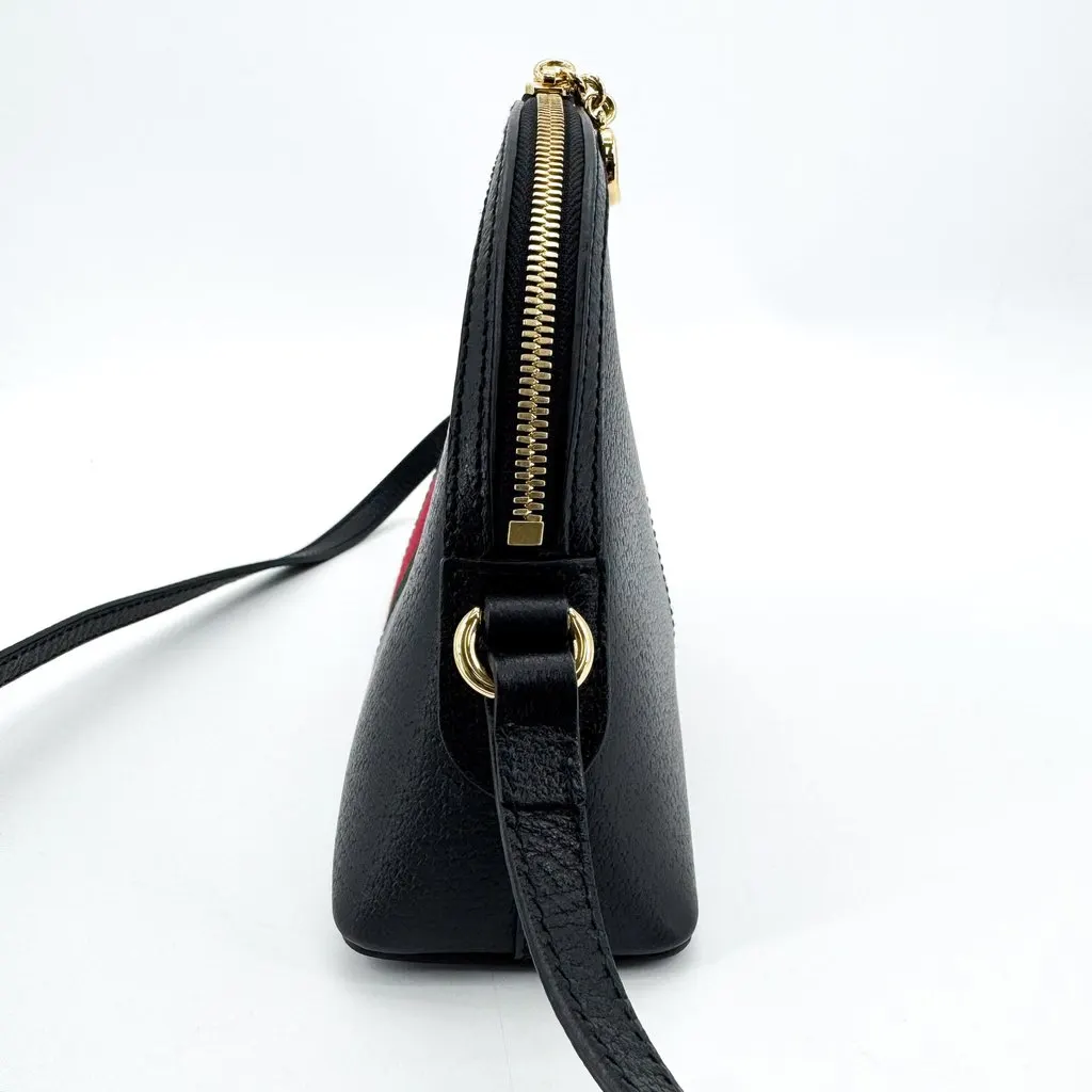 Gucci Ophidia Small Shoulder Bag Black Leather Black Leather Very good - Box View