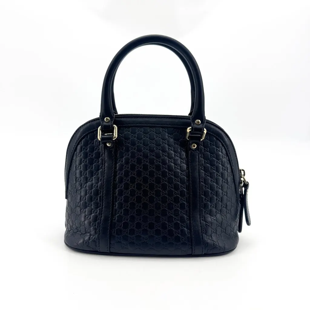 Gucci Microguccissima Mini Dome Bag Black Black Leather Good - Inside View