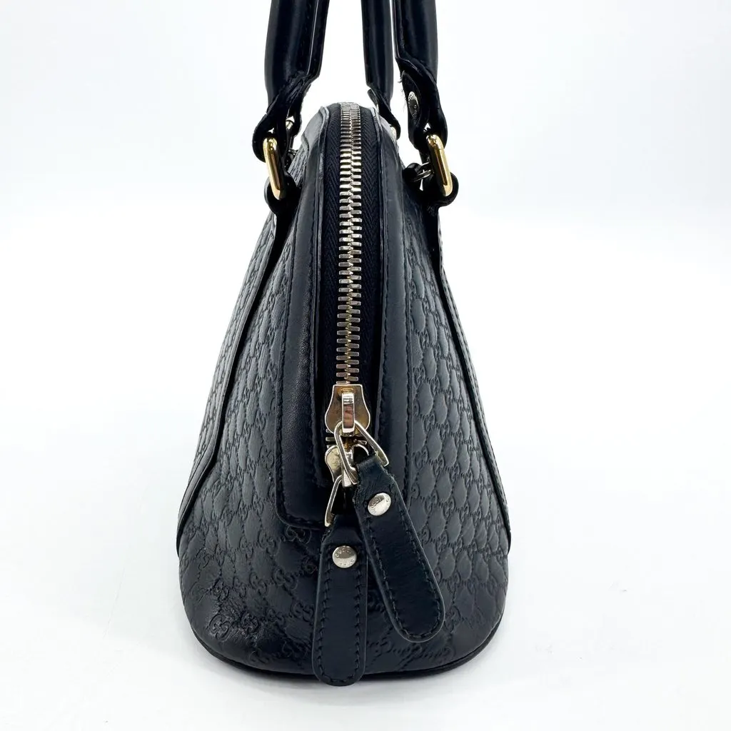 Gucci Microguccissima Mini Dome Bag Black Black Leather Good - Box View