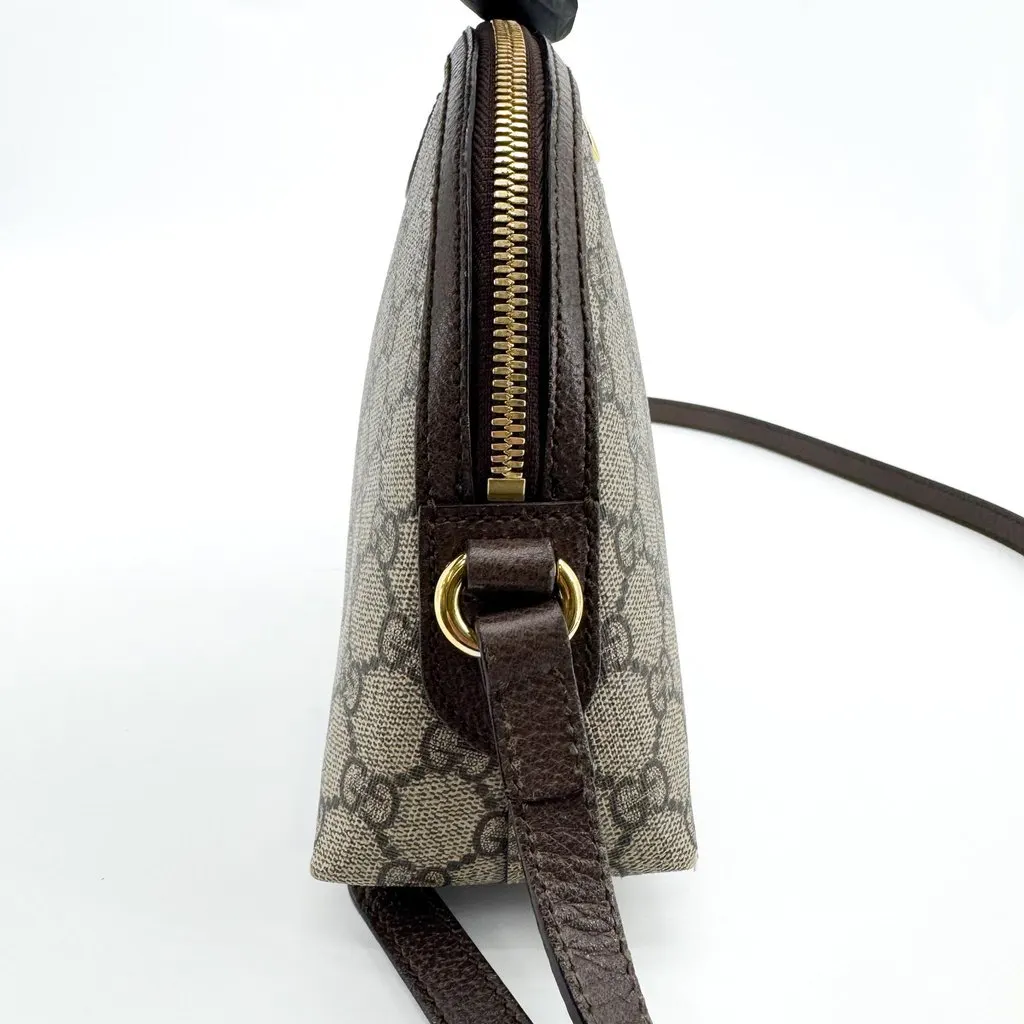 Gucci Ophidia GG Small Shoulder Bag Brown Beige Canvas Good - Box View