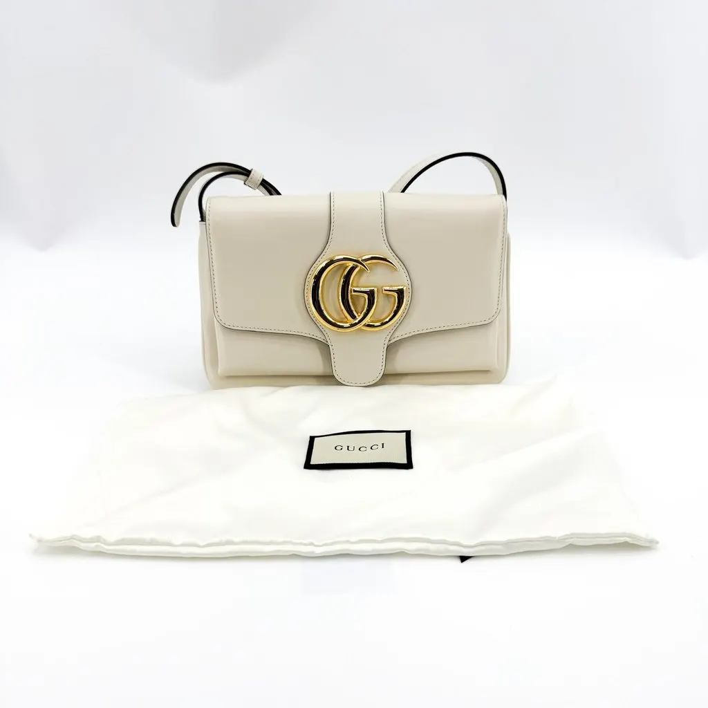 Gucci Blondie Small Shoulder Bag White Gold Gold Leather Very good - Back View