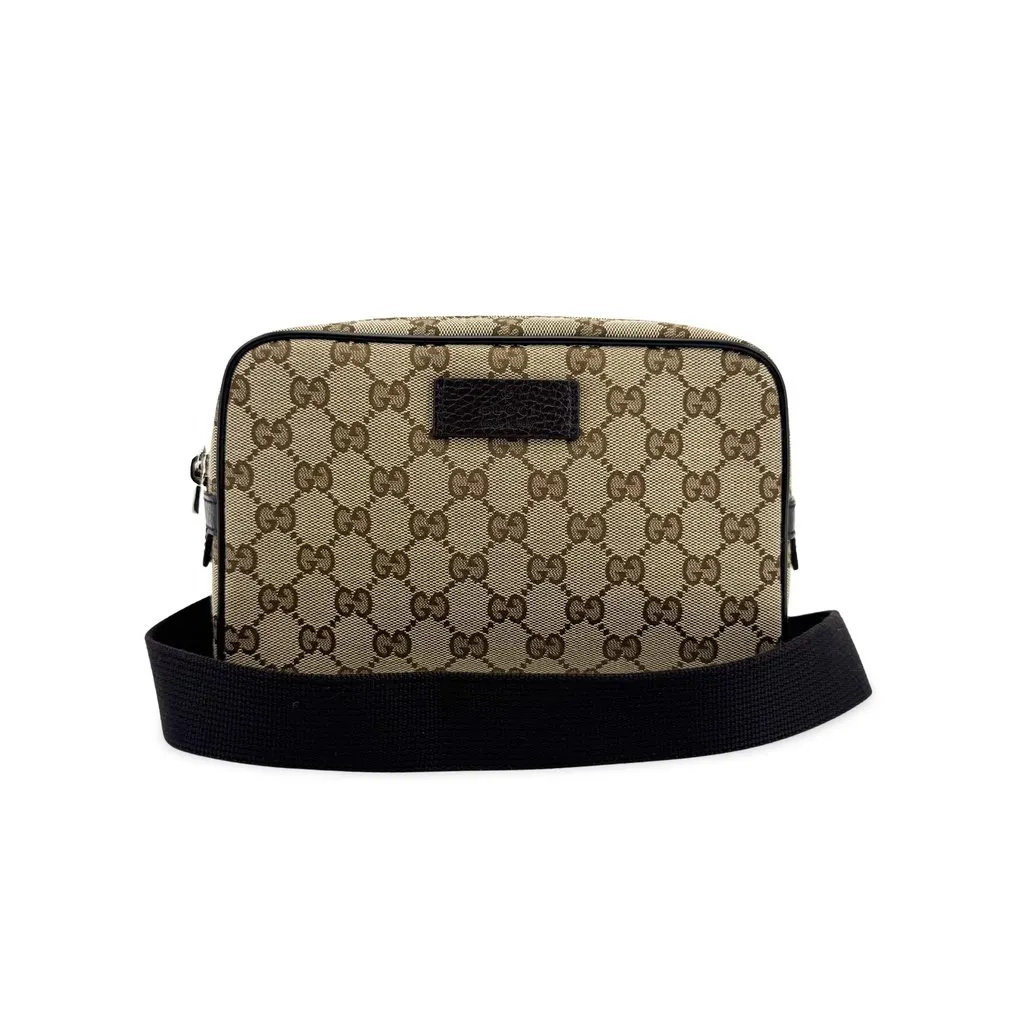 Gucci GG Canvas Crossbody Bag Beige Brown Beige Canvas Very good - Front View