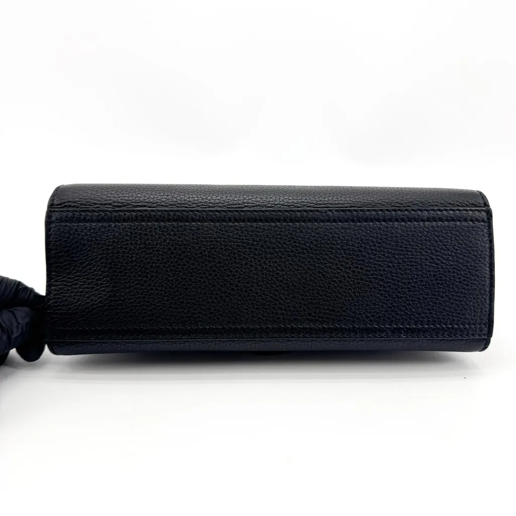 Gucci GG Marmont Mini Top Handle Bag Black Gold Black Leather Good - Box View
