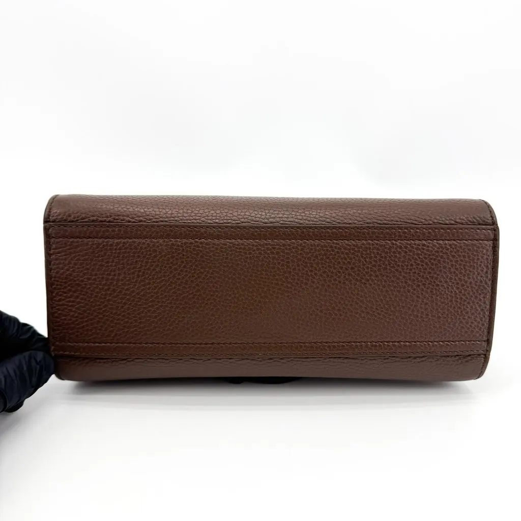 Gucci GG Marmont Mini Top Handle Bag Brown Brown Leather Good - Box View