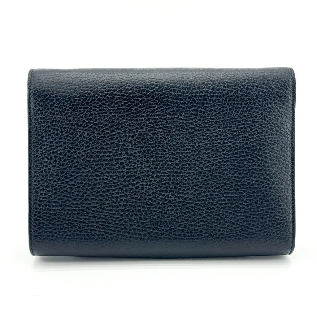 Gucci Dionysus Leather Super Mini Bag Black Black Leather Very good - Back View