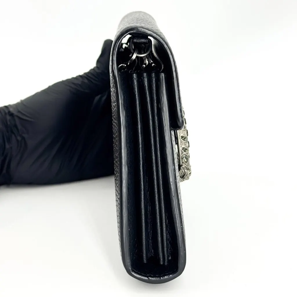 Gucci Dionysus Leather Super Mini Bag Black Black Leather Very good - Model View