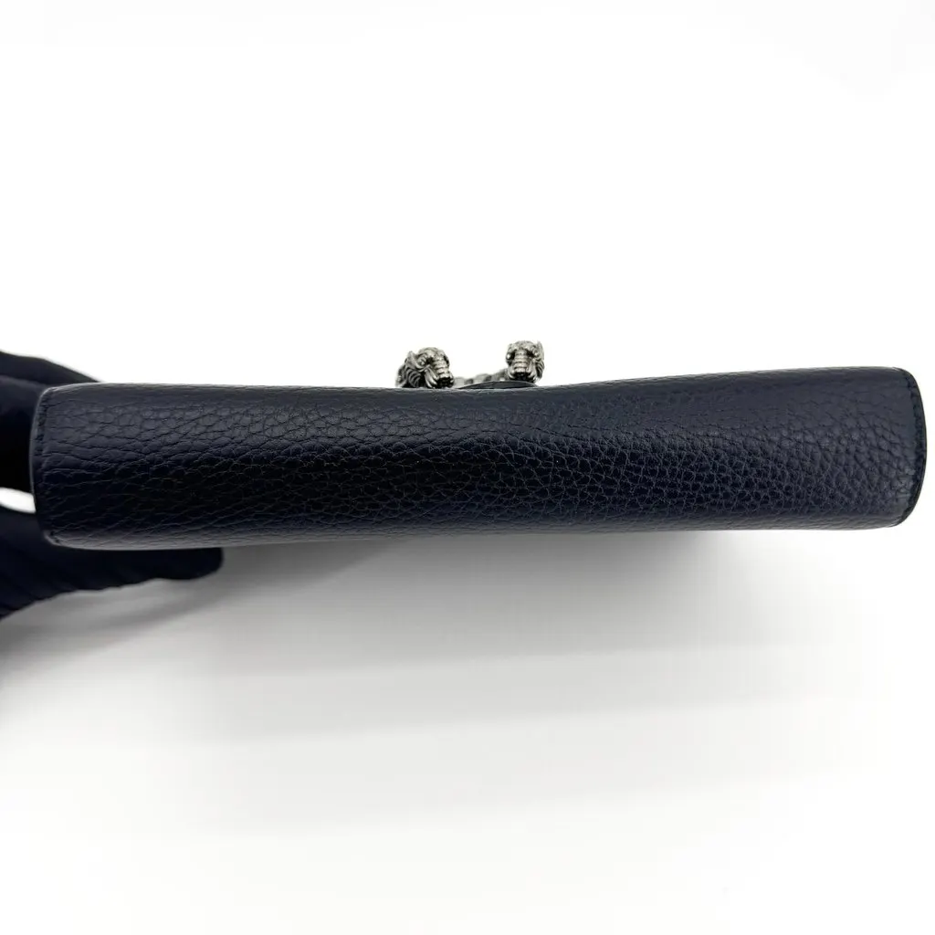 Gucci Dionysus Leather Super Mini Bag Black Black Leather Very good - Box View